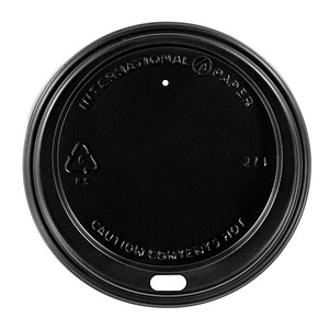 Dome Sipper Black Hot Cup Lid (10oz 24oz sizes)